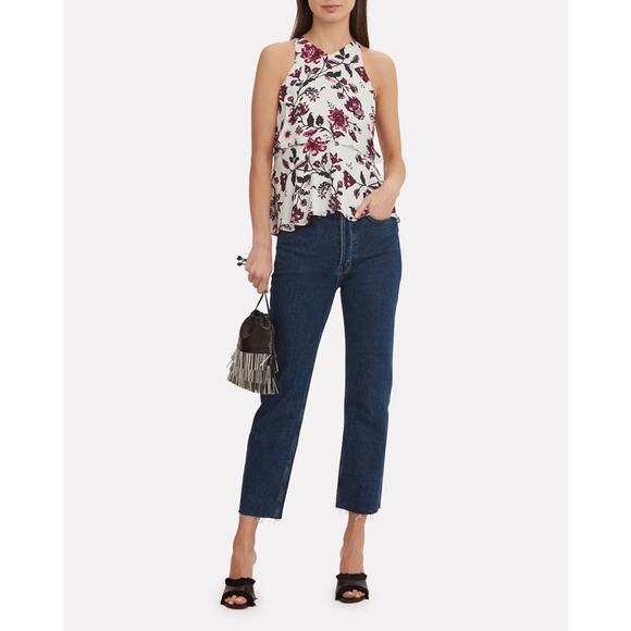NWT A.L.C. Duran Floral Silk Top (size 0) - Picture 2 of 10